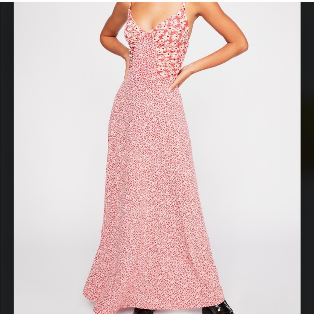 Free People Fresh Pink Floral Maxi Dress